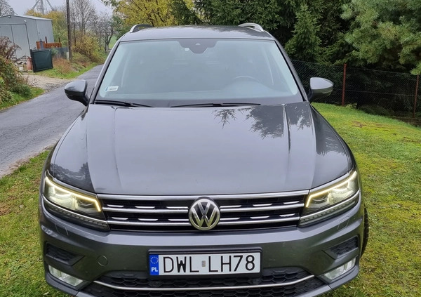 Volkswagen Tiguan cena 94200 przebieg: 154000, rok produkcji 2017 z Miłakowo małe 562